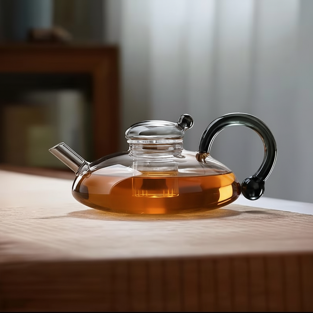 Teiera su tavolo legno stile scandinavo